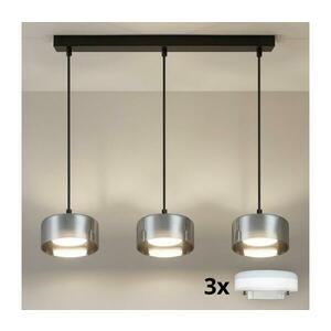 BRILAGI - Kábeles csillár AURA LUX 3xGX53/30W/230V fekete/füstszínű WO-OEM-CF-18-BK kép