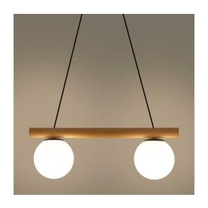 Kábeles csillár WOODSTOCK 2xE27/15W/230V fa/fekete W-KM 8020/2 BK+SOSNA kép