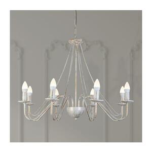 MALBO láncos csillár 8xE14/10W/230V fehér/arany/patina W-2910/8 WT+AB kép