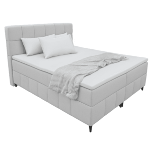 Boxspring ágy, 180x200, világosszürke, ALMA kép