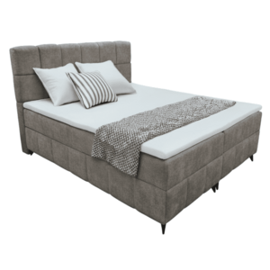 Boxspring ágy, 180x200, barnásszürke taupe, ALMA kép