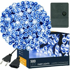 Springos programozható fényfüzér 500LED, 33m, kék kép