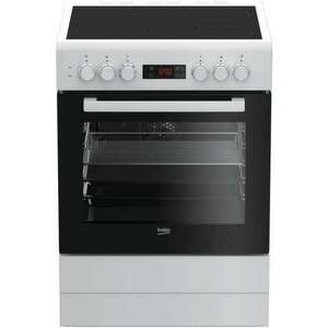 Beko FSM67300GWS tűzhely Szabadonálló tűzhely Kerámia Fekete, Feh... kép