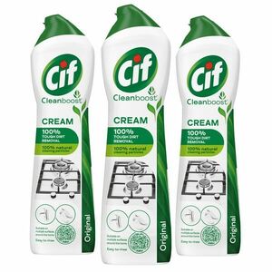 Cif Cleanboost Original súrolókrém makacs szennyeződésekre, 3x500 ml kép