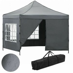 Springos® Gp0005 kerti sátor 3 x 3 m sötétszürke kép