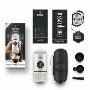 Wacaco Nanopresso Hidegfehér hordozható kávéfőző + kemény védőtok kép