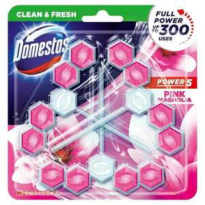 Domestos Power5 Magnolia illatú WC illatosító blokk, 3x50 g kép