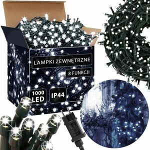 Springos Karácsonyi égősor 1000 led, 50m, IP44, hideg fehér kép