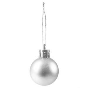 Springos Karácsonyfa gömbök 3 cm 30 db - ezüst kép