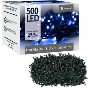 Springos programozható fényfüzér 500LED, 27, 5m, kék kép