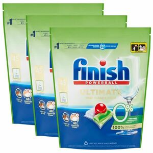 Finish Ultimate All in 1 0% Mosogatógép kapszula 3x45db + Ajándék... kép