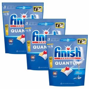 Finish Quantum All in 1 Lemon Mosogatógép kapszula 3x60db + Ajánd... kép