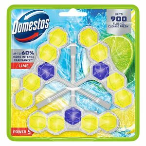 Domestos Power5 Lime illatú WC illatosító blokk, 3x50 g kép