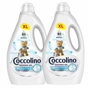 Coccolino Sensitive mosószer érzékeny bőrre, 126 mosás, 2x2, 52 l kép