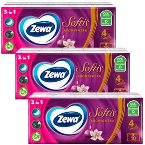 Zewa Softis 4 rétegű Papír zsebkendő - Aromathera 3x90db kép