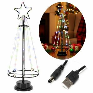 Springos LED-es karácsonyfa 80LED, 45 cm, többszínű kép