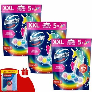 Domestos Power5 WC frissítő blokk Magic Unicorn (15x50g) + Ajándé... kép