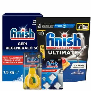 Finish Ultimate Mosogatógép rutin csomag tisztító Tablettával + A... kép