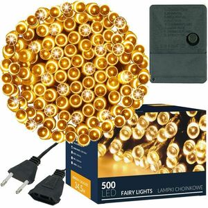 Springos programozható fényfüzér 500LED, 34, 5m, meleg fehér kép