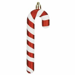 Springos karácsonyfadísz készlet, 14cm, 4db, piros-fehér kép