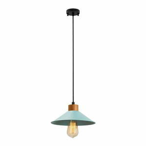 Türkiz-natúr színű függőlámpa fém búrával ø 24 cm Manavgat – Opviq lights kép