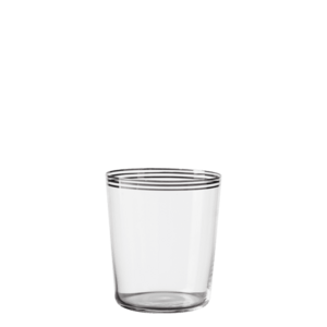 Tumbler poharak 3 platina színű sávval 440 ml készlet 6 db – 21st Century Glas - 322177 kép