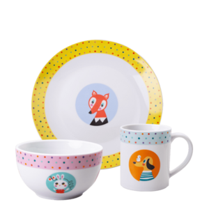 450513 Gyermek porcelánkészlet 3 db - Kids WORLD Animals - 450513 kép