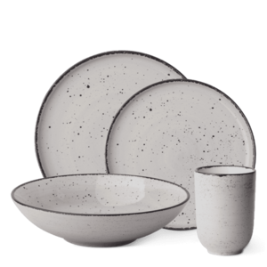 16 db-os porcelán készlet – Gaya Atelier szürke fröccsmintás - 453096 kép