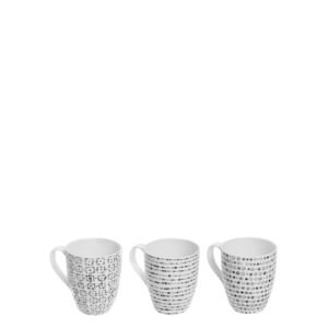 Csésze tejre, teára vagy capuccinora 320ml szett 3db - Basic Dots - 490822 kép
