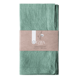 Tengerzöld lenvászon terítők 50 x 50 cm 2 db - Gaya Ambiente - 596433 kép