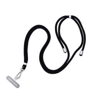 Crossbody mobiltelefon—zsinór Lusol: :Sola logóval, fekete - 593330 kép
