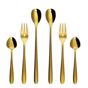 Ajándékkészlet szívecskével 6 db arany — Love Cutlery - 116440 kép
