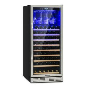 Klarstein Vinovilla 127, nagy kapacitású borhűtő, 320 liter, 127 palack, üvegajtó, rozsdamentes acél kép