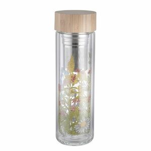 TEA TENDER teás üveg kivehető szűrővel, virágok 450 ml kép