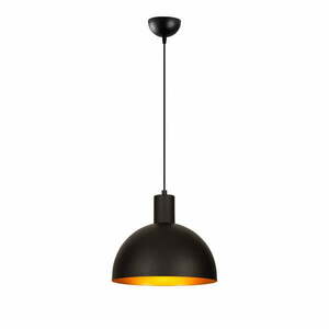Fekete-aranyszínű függőlámpa fém búrával ø 30 cm Bakh – Opviq lights kép