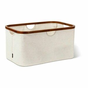 Krémszínű textil összecsukható szennyeskosár Bamboo/Linen – Bigso kép