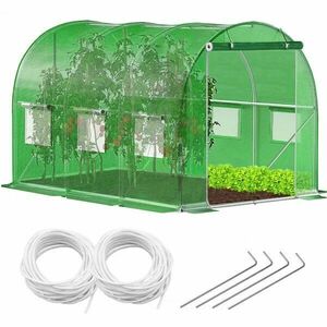 Springos kerti Fóliasátor 3x2x2m 140g/m², UV szűrővel - Zöld kép