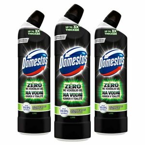 Domestos zéró Lime WC vízkőoldó gél fertőtlenítő hatással, 3x750 ml kép