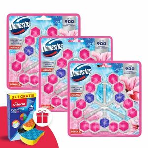 Domestos Power5 WC frissítő blokk Magnolia (9x50g) + Ajándék Vile... kép
