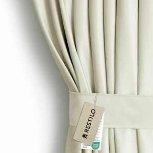 Sötétítő függöny VELVET krémű szalag bársony 140x245 AmeliaHome kép