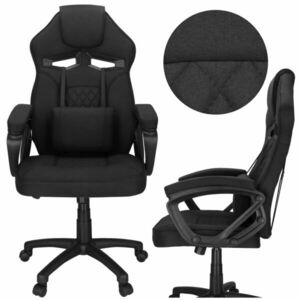 Springos ergonomikus irodai szék, 150 kg, fekete kép
