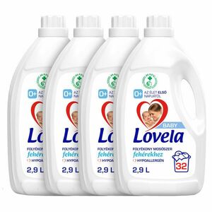 Lovela Baby Hipoallergén folyékony Mosószer fehér ruhákhoz 4x2, 9L... kép