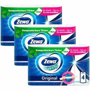 Zewa Wisch & Weg Original 2 rétegű Papírtörlő 3x4 tekercs kép