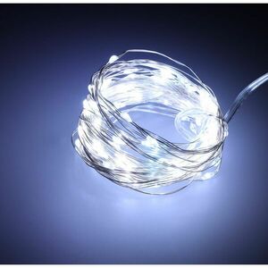LED dekoratív drótlámpák 5m 50LED hideg fehér kép