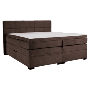 Boxspring ágy, 200x200, barna, APRIL kép