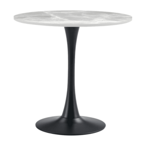 Étkezőasztal, szürke márvány/fekete, átmérő 90 cm, LORIAN TYP 1 kép