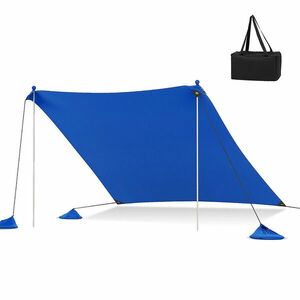 Hordozható napvédő 4db homokzsákkal 3x3x2m UV50+ kép