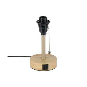 BRILAGI - Asztali lámpa USB-porttal TABLON 1xE27/25W/230V tölgy/bézs BRI598 kép