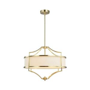 Open Design OR80933 - STESSO rúdon függesztett csillár 4xE27/15W/230V, Ø 55 cm, sárgaréz/fehér OR80933 kép