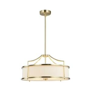 Open Design OR80896 - Rúdon szerelt csillár STANZA 4xE27/15W/230V átm. 55 cm sárgaréz/fehér OR80896 kép